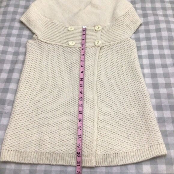 𝅺MOHAIR wool & mohair blend sweater cardigan knit double brest sleeveless - Picture 13 of 16